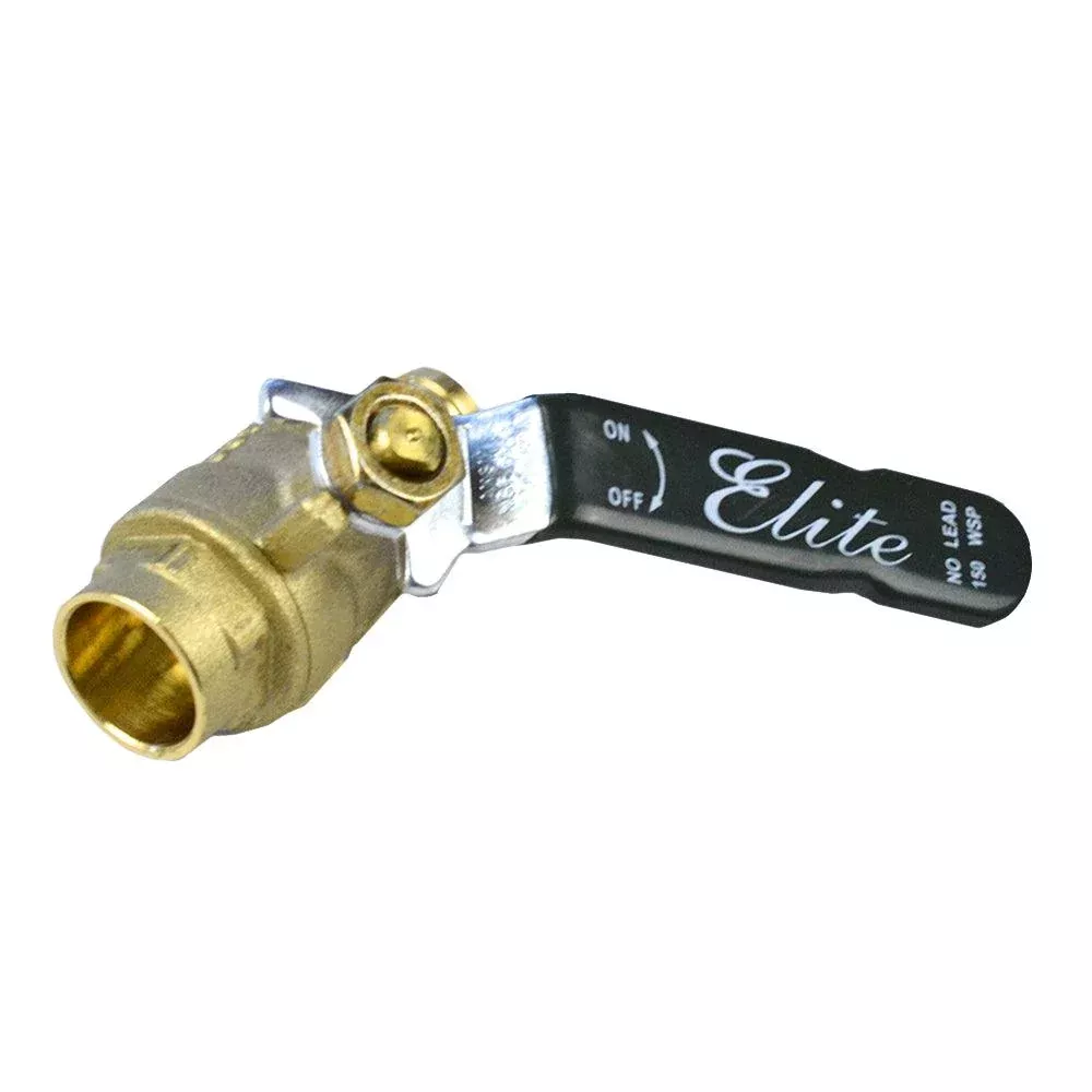 1" PEX X 1" Sweat Standard Port Ball Valve, Lead Free