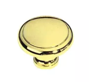 (12 Pack) 1-3/16" Perimeter Knob Polished Brass