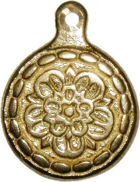 (12 Pack) Floral Brass Bed Bolt Cover
