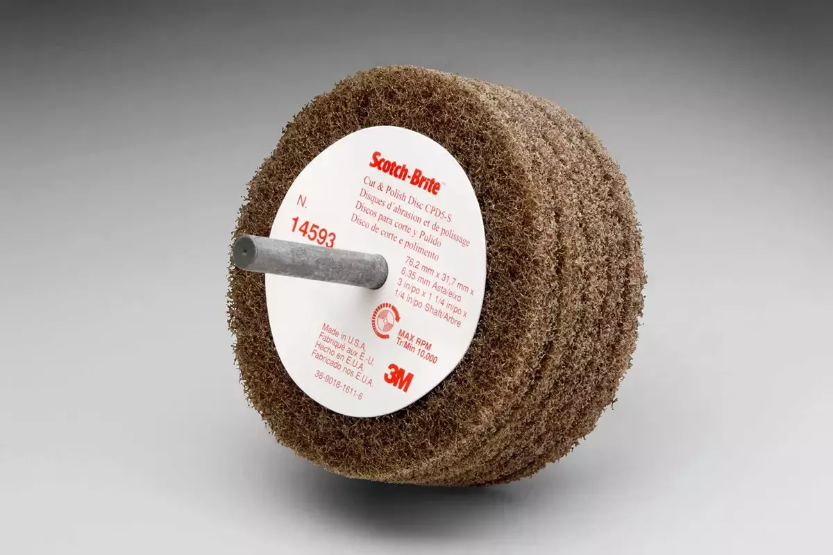 3M Scotch-Brite 3" Deburring Disc — Medium Grit