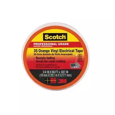 3M Scotch Electrical Tape 3/4in x 66ft - 7 mil Orange