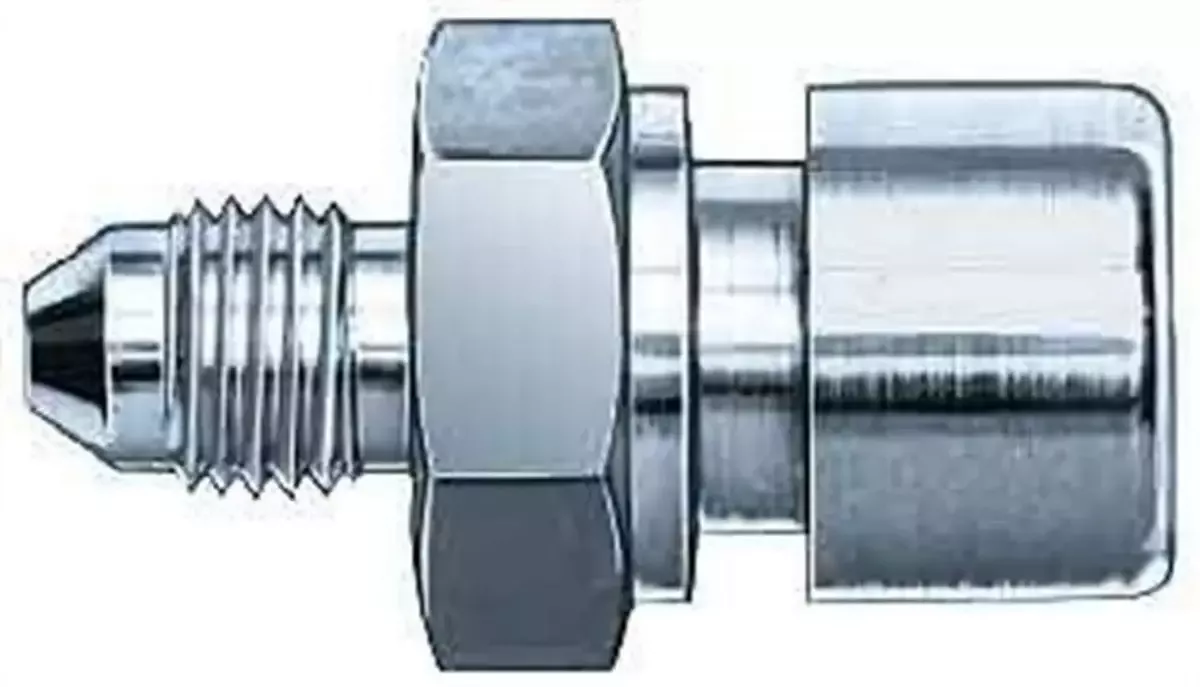Aeroquip Adapter Fitting 3/8-24 to 3 AN, Alloy Steel