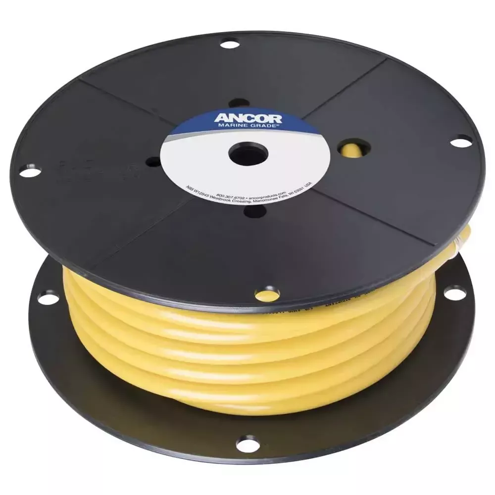 Ancor 1/0 AWG Tinned Copper Battery Cable - 100ft Yellow