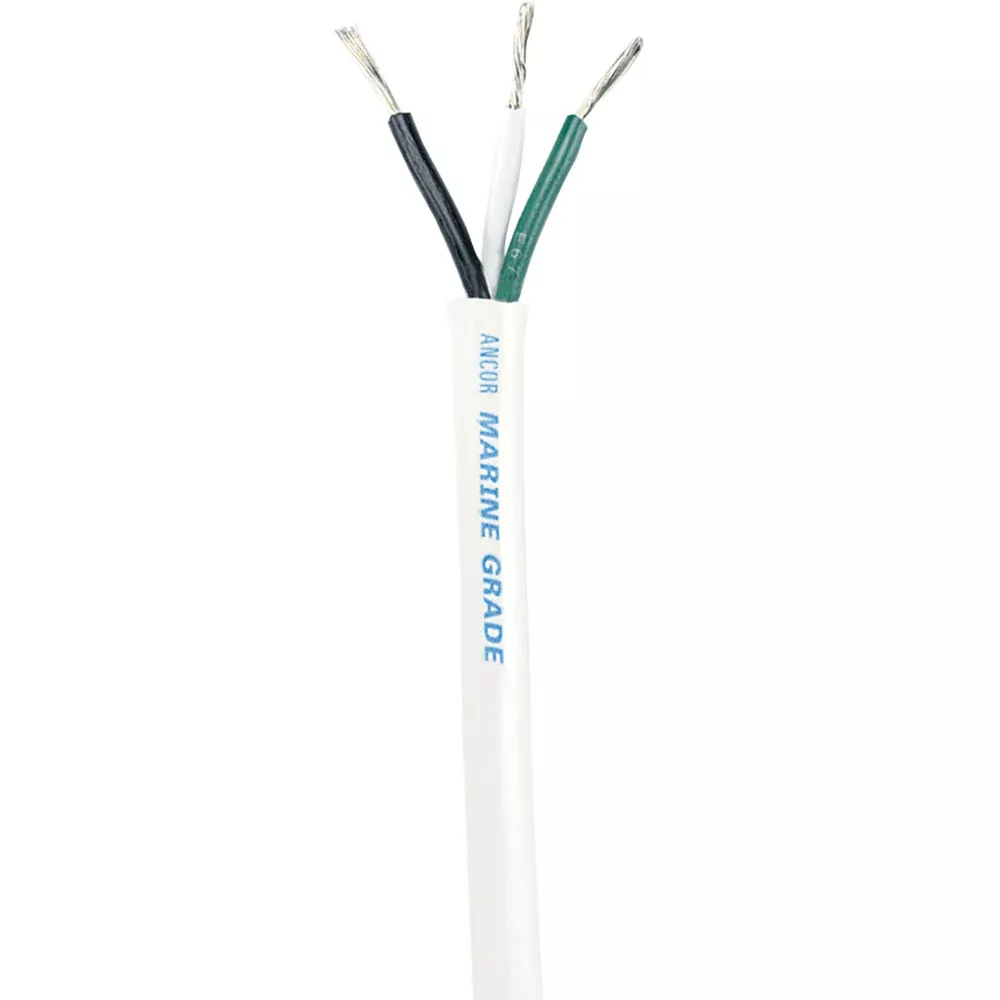 Ancor White Triplex Cable - 12/3 AWG - Round - 100' [133310]