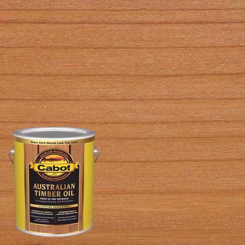 Cabot Australian Timber Oil Transparent Honey Teak Oil-Based Australian Timber Oil 1 gal