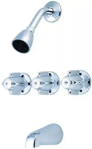 Central Brass 0968-Z Three Handle Tub and Shower Set