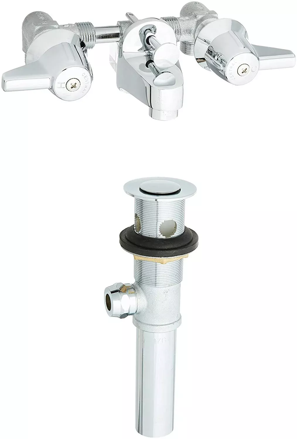 Central Brass 1177-DA 2-Handle Shelf Back Lavatory Faucet