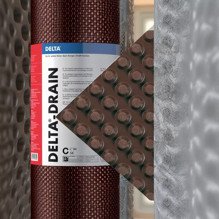 DELTA-DRAIN Below-Grade Moisture Barrier