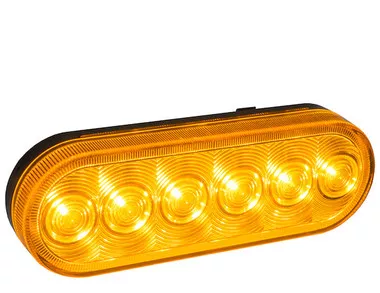 *DISCONTINUED* 5626206 - Amber 6 Inch Oval Stop/Turn/Tail Light With 6 LEDs