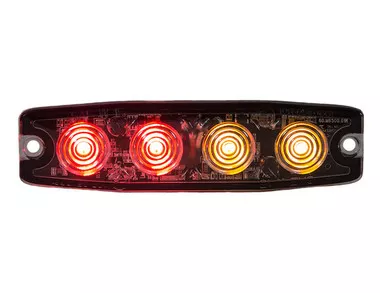 *DISCONTINUED* 8892246 - Ultra Thin 4.5 Inch Red/Amber LED Strobe Light