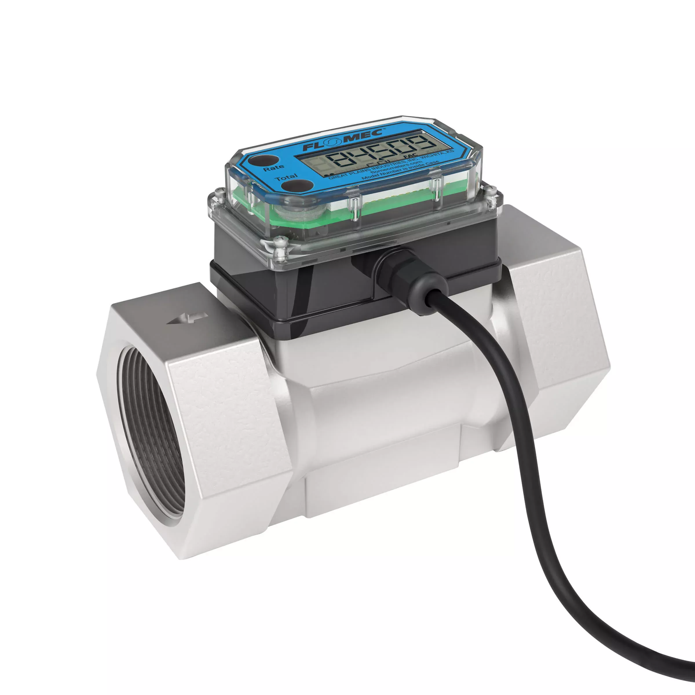 FLOMEC G2 Stainless Steel 2" NPT Flow Meter with Transmitter