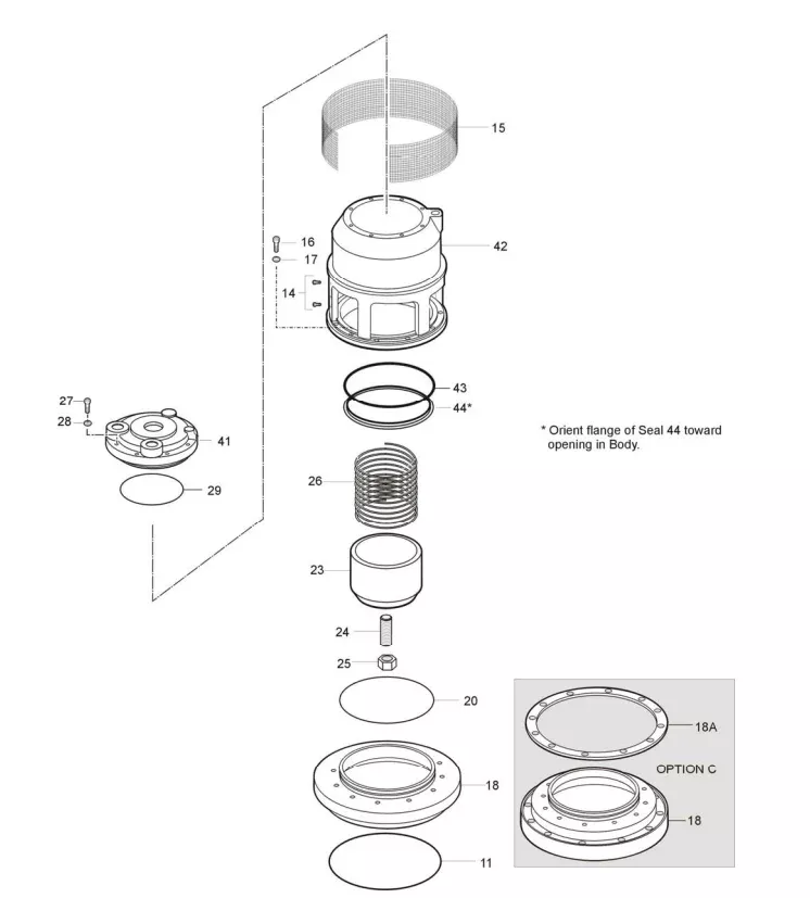 KIT, OVERHAUL 6" INTERNAL VALVE 64128