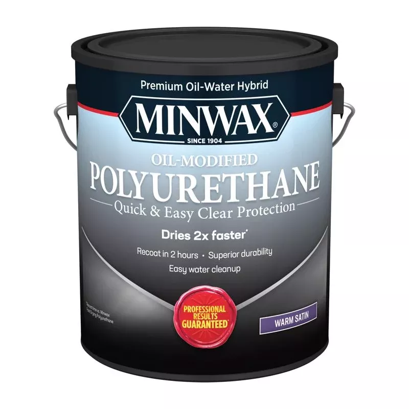 Minwax Oil-Modified Satin Clear Water-Based Polyurethane 1 gal