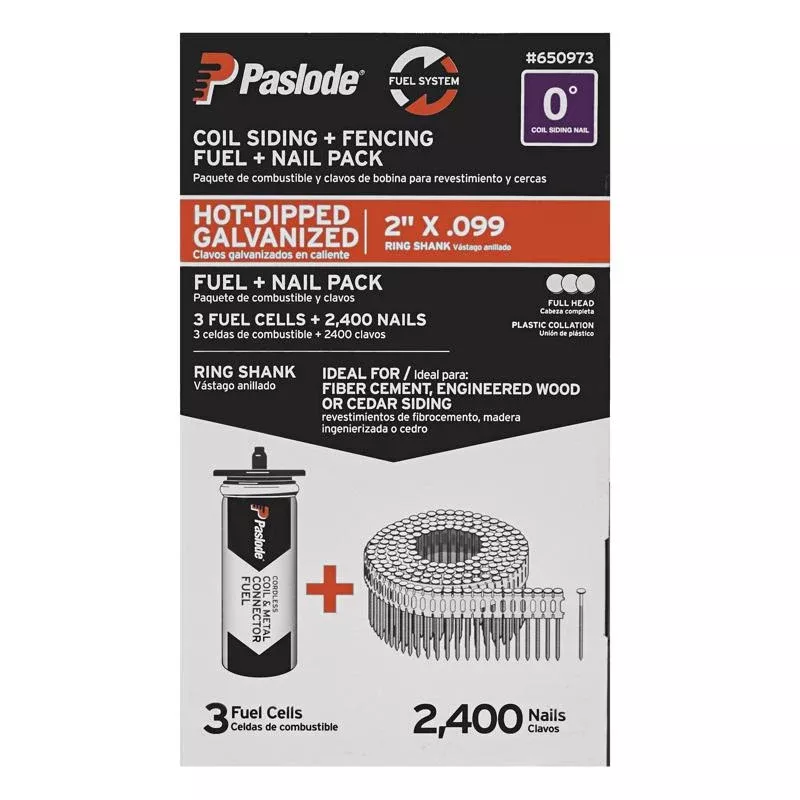 Paslode 2 in. L Straight Coil Hot-Dip Galvanized Siding Nails