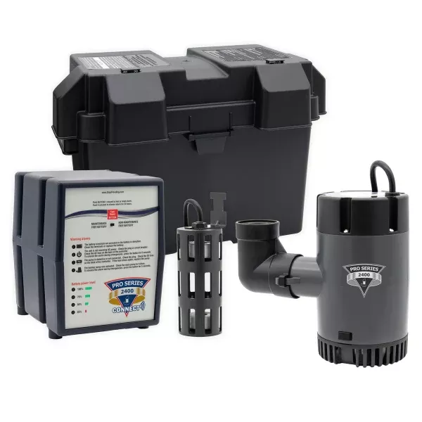 PHCC-2400 - GLENTRONICS PRO SERIES 2400 BATTERY BACKUP SUMP PUMP SYSTEM (2400 GPH AT 10)