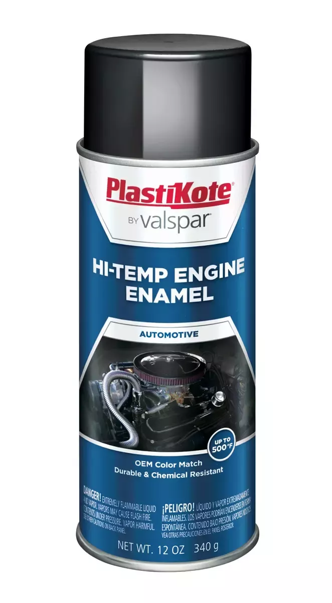 PlastiKote 203 Engine Enamel - Heat Resistant Black, 12 oz
