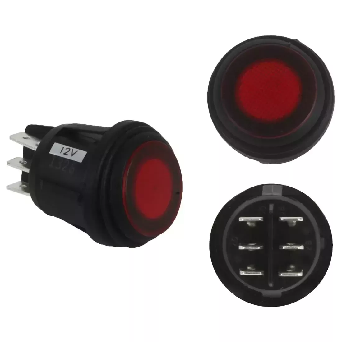 RIGID 40181 3-Position Cherry Rocker Switch - 12V