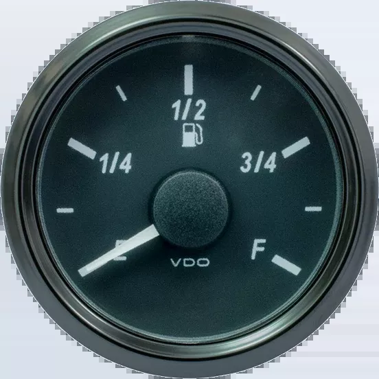 SingleViu 52mm fuel level gauge. E-F scale. 240-33 ohm sender required without harness - A2C3833130001