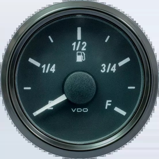 SingleViu 52mm fuel level gauge. E-F scale. 3-180 ohm sender required without harness - A2C3833100001
