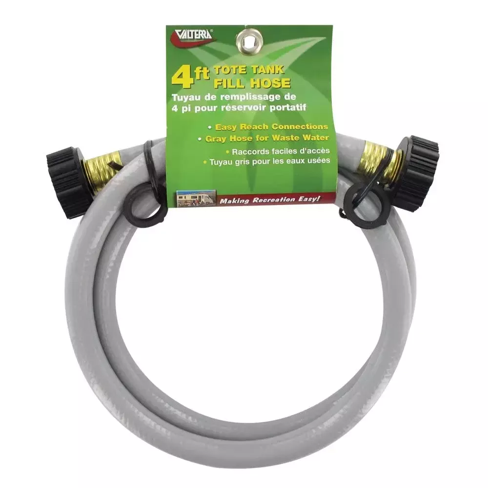 Valterra Tote Tank Fill Hose 1/2 in x 4 ft - W01-4048