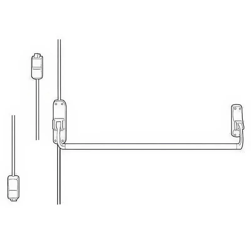 Von Duprin 8827EOF Surface-Mounted Fire-Rated Vertical Rod Exit Device