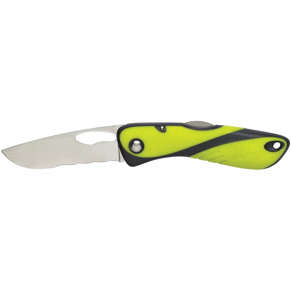 Wichard Offshore Knife - Single Serrated Blade - Fluorescent [10112W]