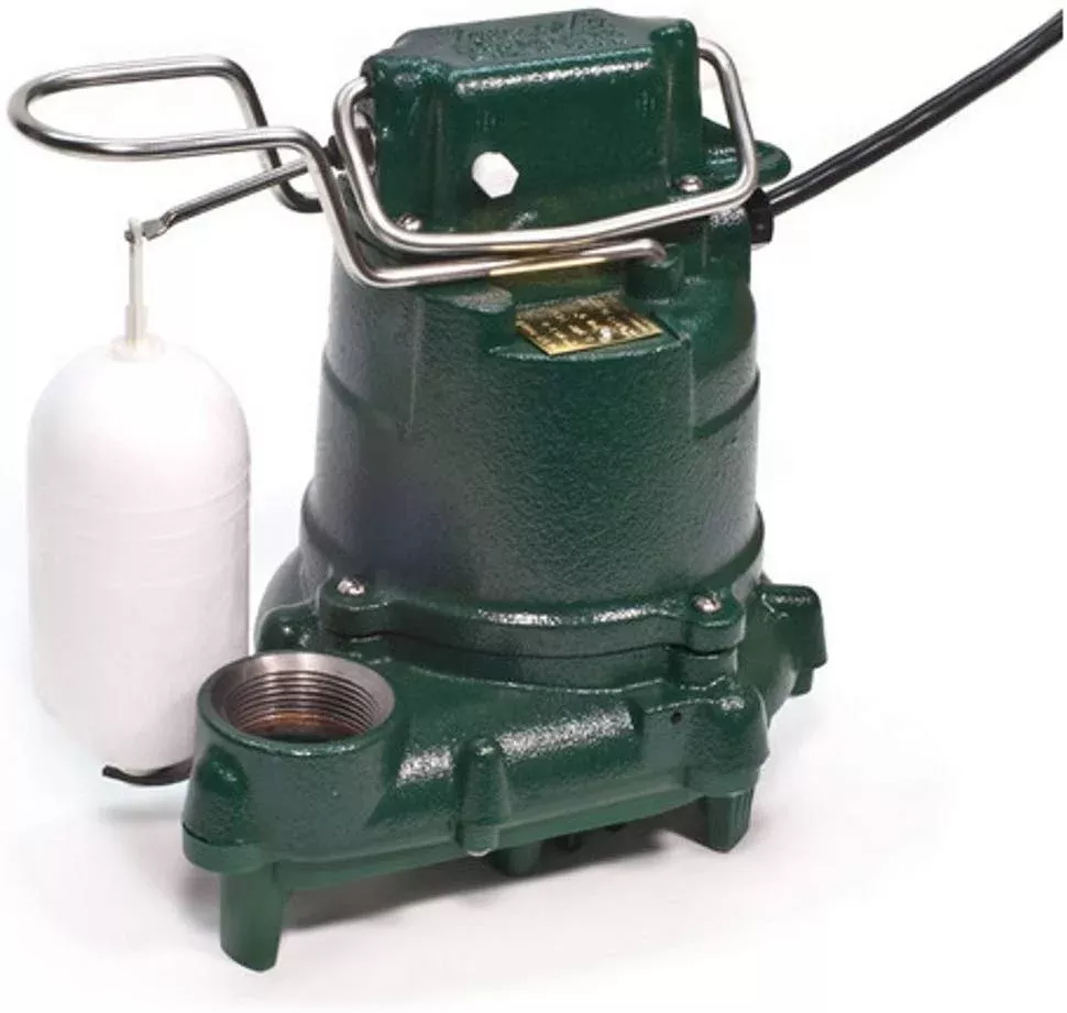 Zoeller 53-0016 1/3HP Model M53 Mighty-Mate Automatic Cast Iron Single Phase Submersible Sump/Effluent Pump w/ 25' Cord